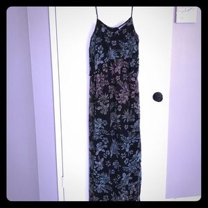 Jessica Simpson Black Floral Maternity Maxi sz M